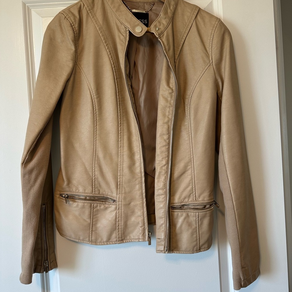 Express Light Brown Leather Jacket - image 1